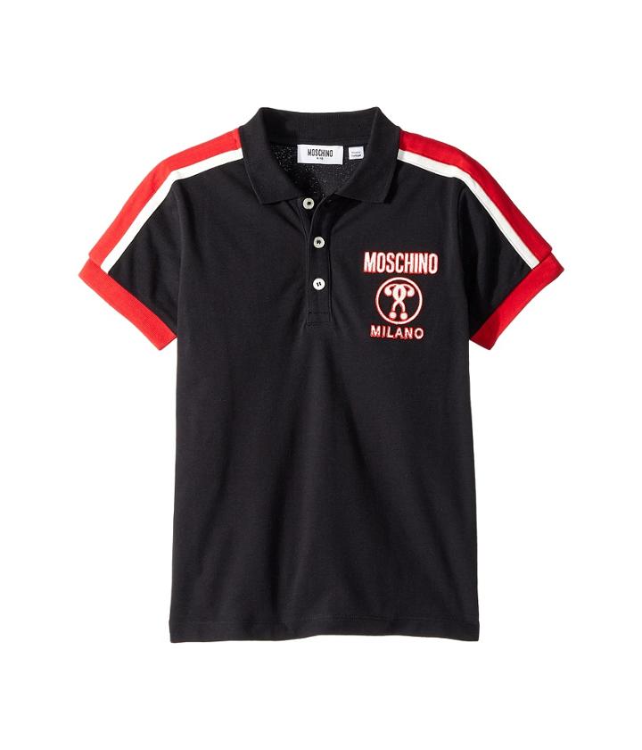 Moschino Kids - Short Sleeve Polo W/ Logo Detail On Front