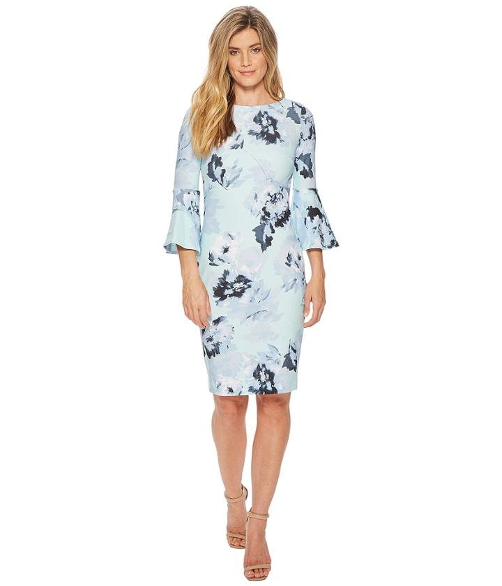 Calvin Klein - Floral Bell Sleeve Sheath Cd8cf33e