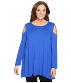 Vince Camuto Specialty Size - Plus Size Long Sleeve Cold-shoulder Top
