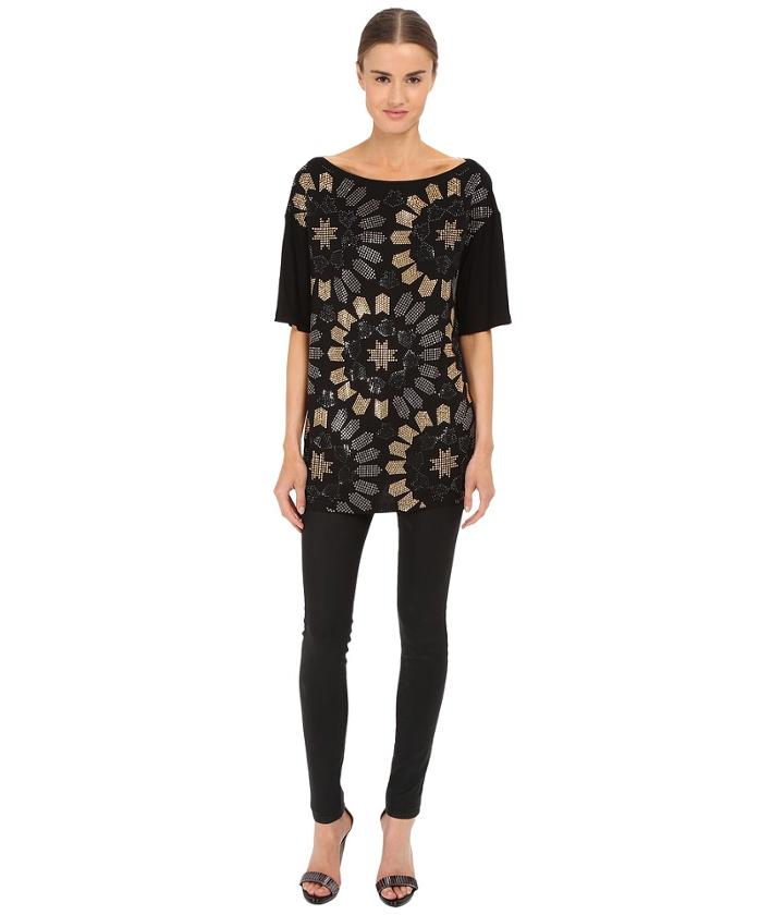 Versace Collection - Jersey Dress W/ All Over Gold Embellishment