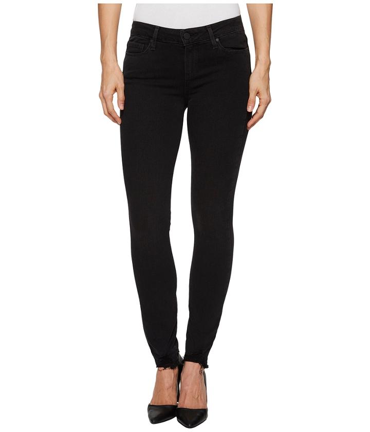 Paige - Verdugo Ankle Super Distressed Hem In Black Fog