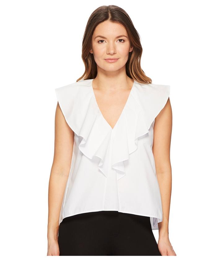 Manila Grace - Ruffle Front Sleeveless Top