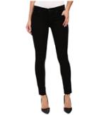 Hudson - Krista Super Skinny With Raw Hem In Black In Raven
