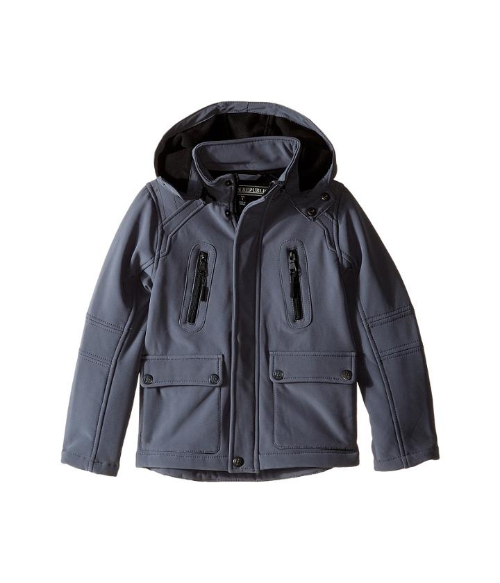 Urban Republic Kids - Mixed Media Jacket W/ Zip-off Hood