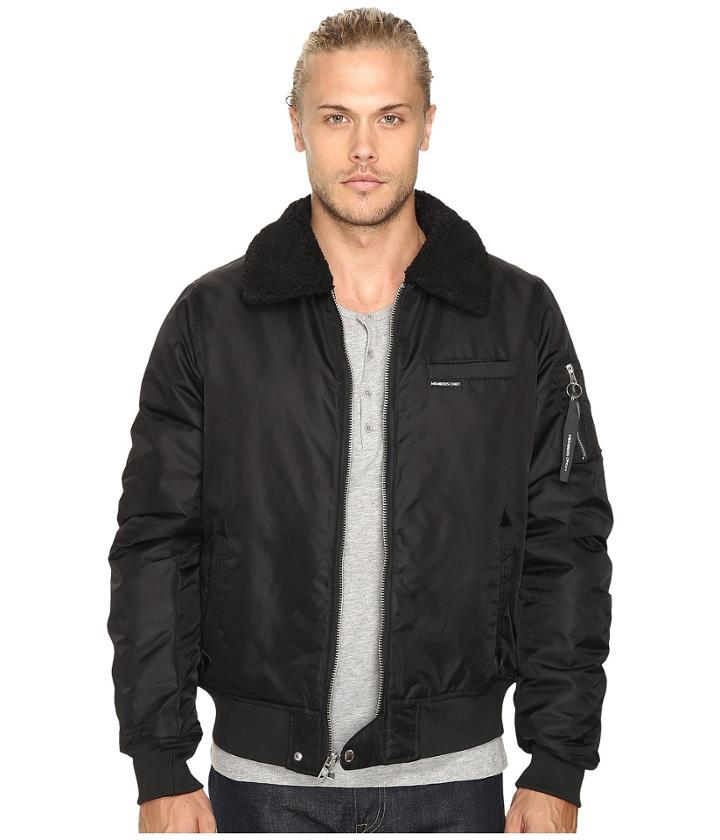Members Only - Military Bomber Jacket With Sherpa Collar