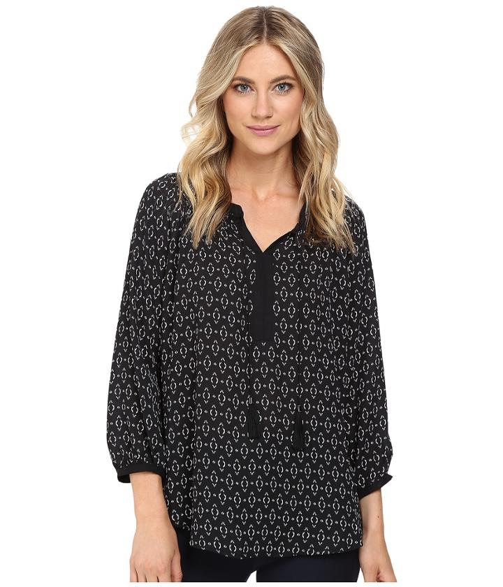 Christin Michaels - Apricot Print Top