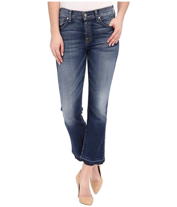 7 For All Mankind - Cropped Boot W/ Released Hem In Bright Indigo Stretch