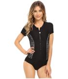 Next By Athena - Inner Glow Malibu Zip One-piece
