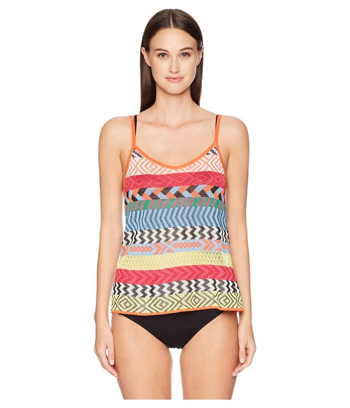 Mary Katrantzou - Carya Top Fira Stripe Knit Cover-up