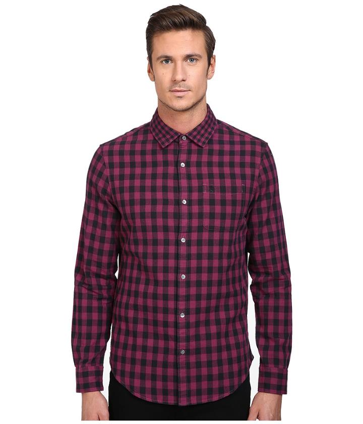 Original Penguin - Long Sleeve Double Weave Gingham