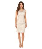 Adrianna Papell - Cap Sleeve Sheath Dress With Beads