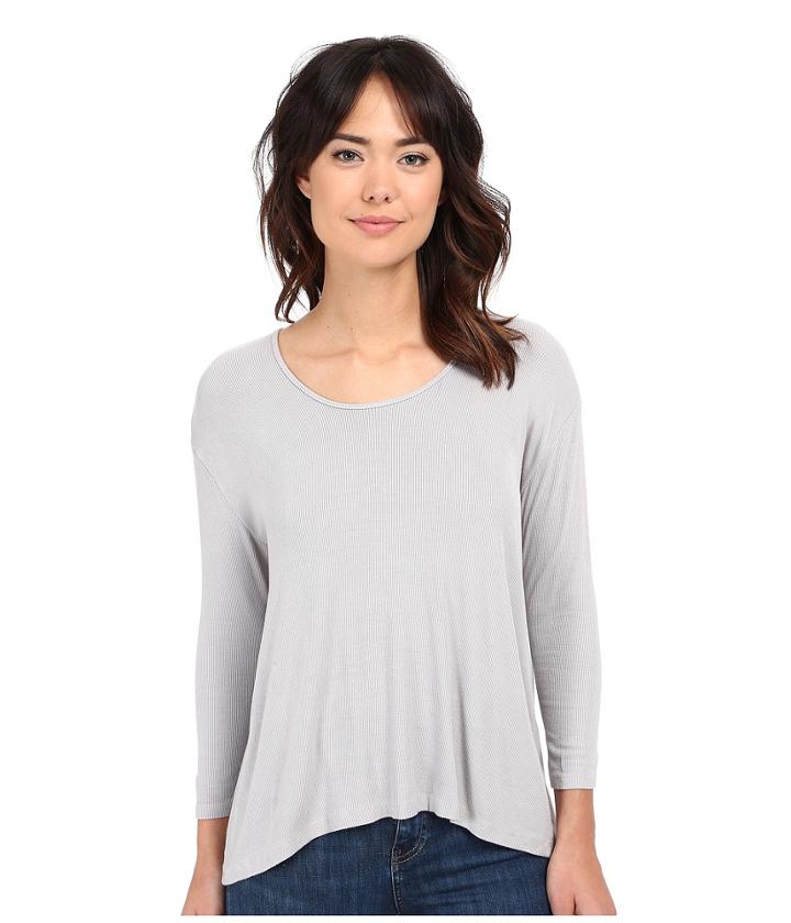 Michael Stars - 2x1 Rib 3/4 Sleeve W/ Crossover Back