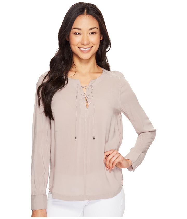 Calvin Klein Jeans - Hi Lo Lace-up Popover