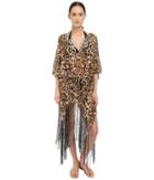 Roberto Cavalli - Iconic Giaguaro Kaftano Corto Cover-up