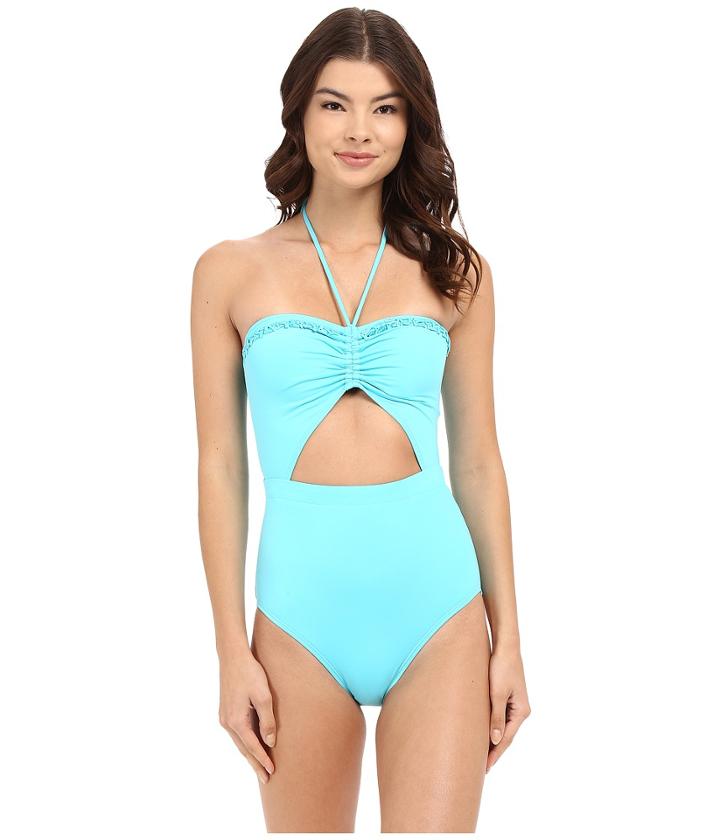 Michael Michael Kors - Bohemian Rhapsody Beaded Halter Maillot One-piece