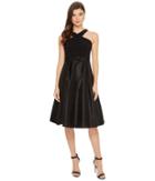 Adrianna Papell - Crisscross Neck Halter Cocktail Dress