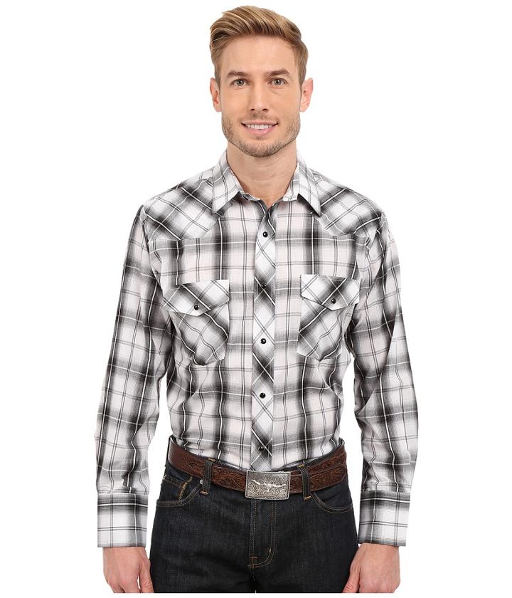 Roper - 0303 Dark Night Plaid W/ Silver Lurex
