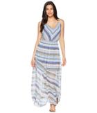 Cece - Jordan - Sleeveless V-neck Striped Maxi