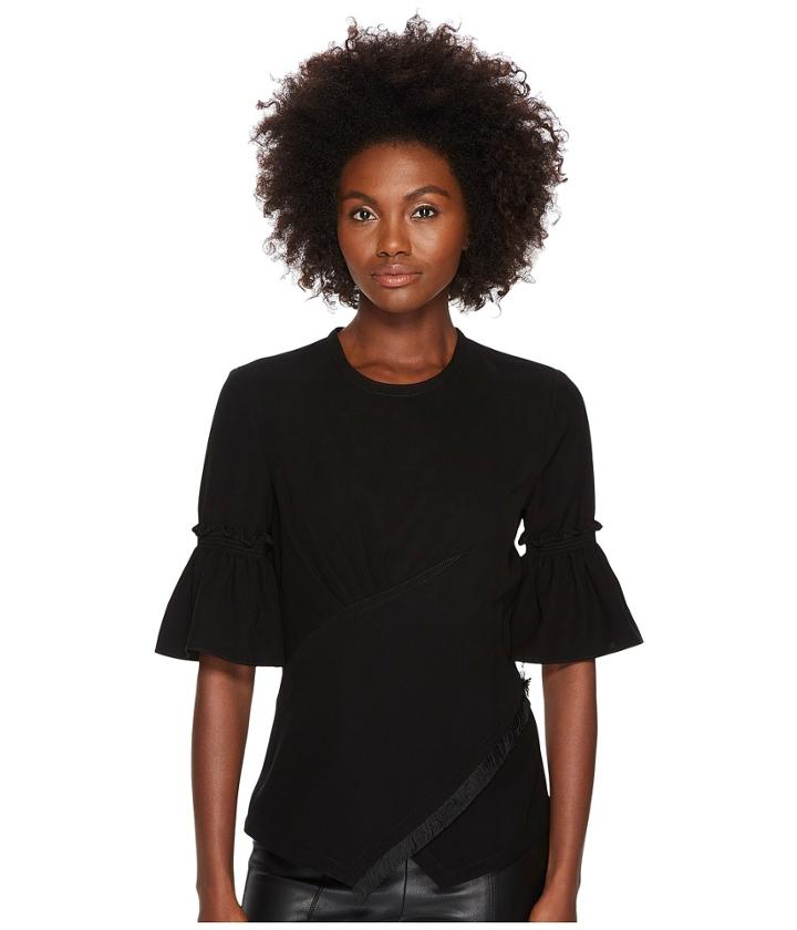 Yigal Azrouel - Smoked Sleeve Crepe Top