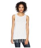 Dylan By True Grit - Slub Stitch Sleeveless Sweater With Tie Fringe