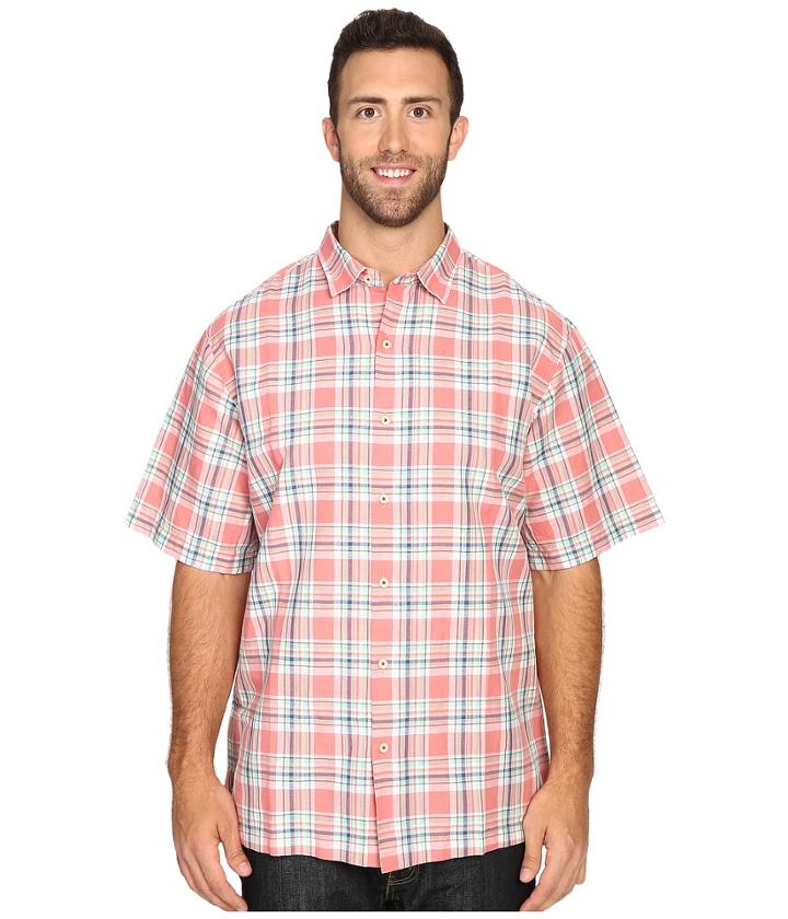 Tommy Bahama Big &amp; Tall - Big Tall Maduro Plaid Short Sleeve