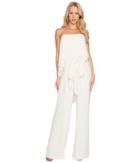 Halston Heritage - Strapless Jumpsuit W/ Flowy Back
