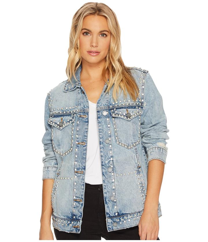Blank Nyc - Embellished Denim Jacket In City Skyline