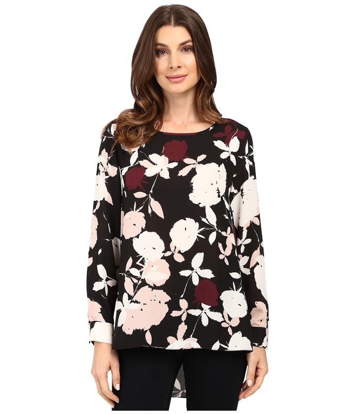 Vince Camuto - Long Sleeve Chapel Rose High-low Blouse