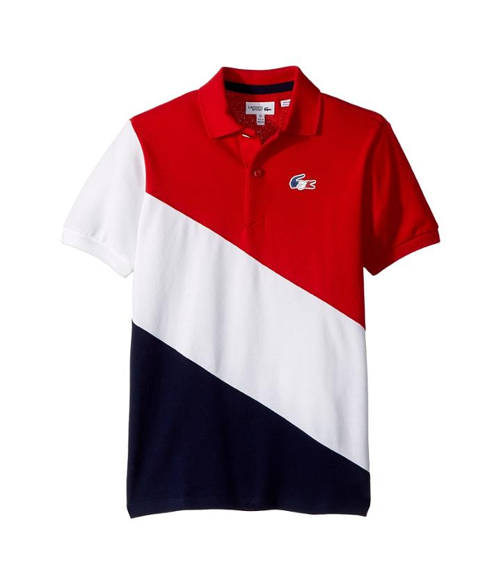 Lacoste Kids - Short Sleeve Spirit Edition Tricolor Polo