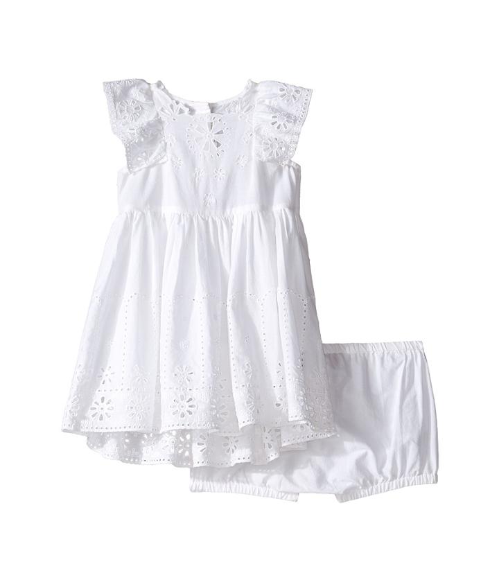 Stella Mccartney Kids - Sundae Flutter Sleeve Eyelet Dress
