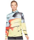 Jamie Sadock - Sunsense(r) Lightweight Metamorphosis Print 1/4 Zip Long Sleeve Top With 50 Spf