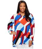 Vince Camuto Specialty Size - Plus Size Long Sleeve Marina Blocks Button Down Tunic