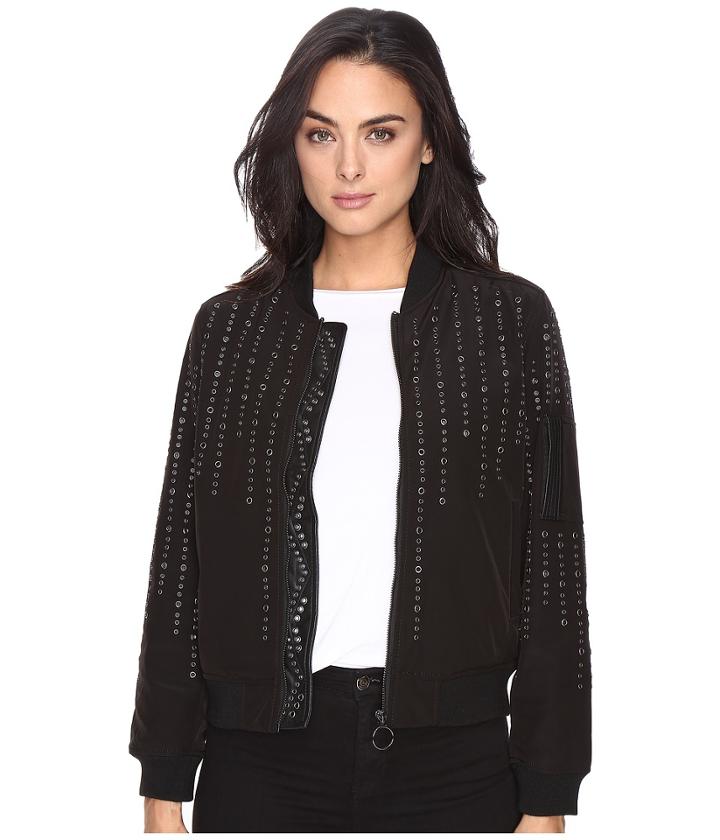 Blank Nyc - Eyelet Studded Bomber Jacket In Eyelet You