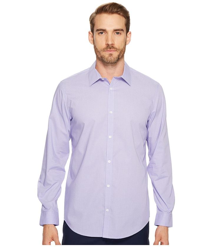 Calvin Klein - Long Sleeve Infinite Cool Button Down Mini Check Shirt