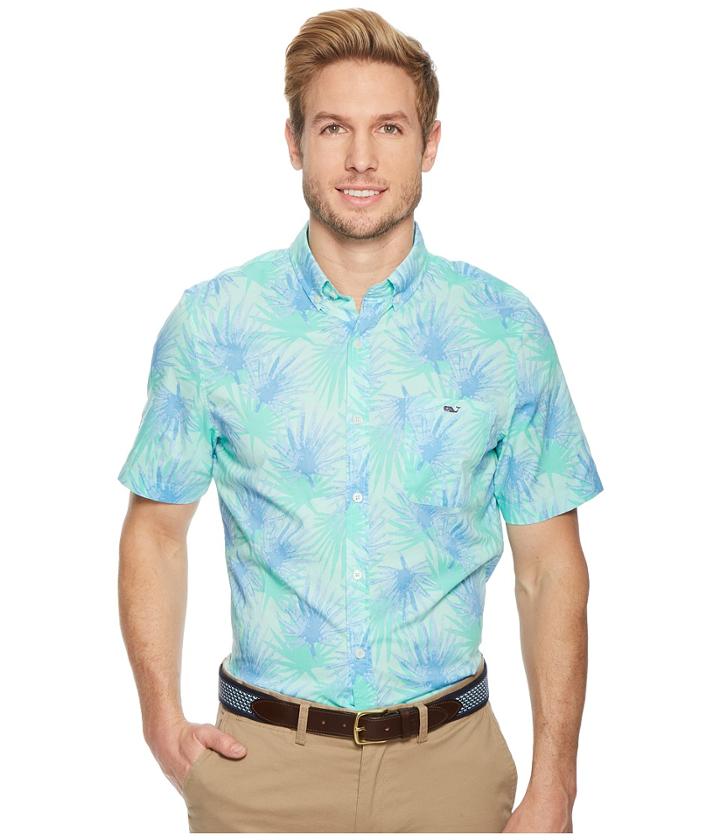 Vineyard Vines - Electric Palm Short Sleeve Slim Tucker Shirt