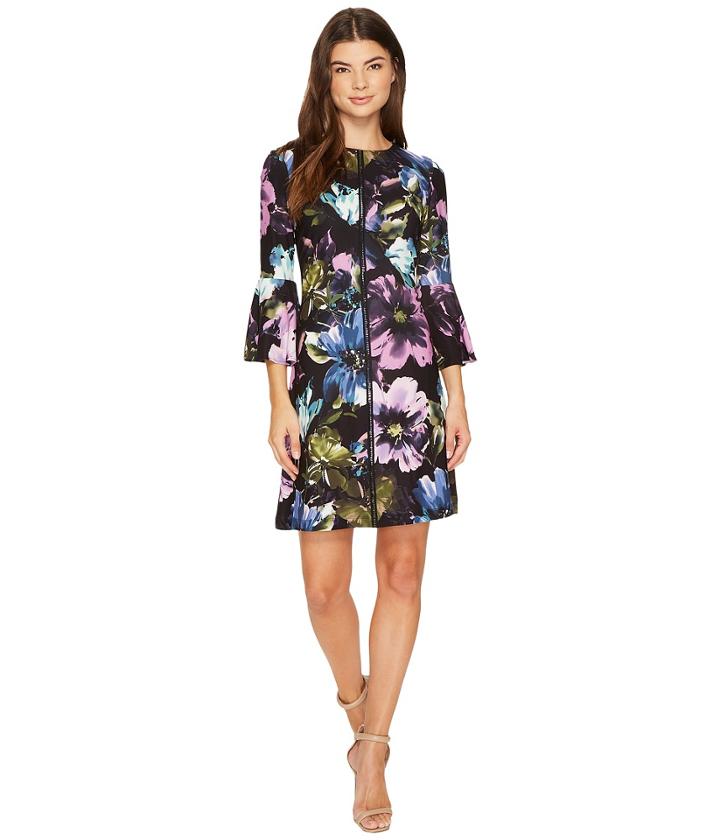 Christin Michaels - Augusta Bell Sleeve Floral Dress