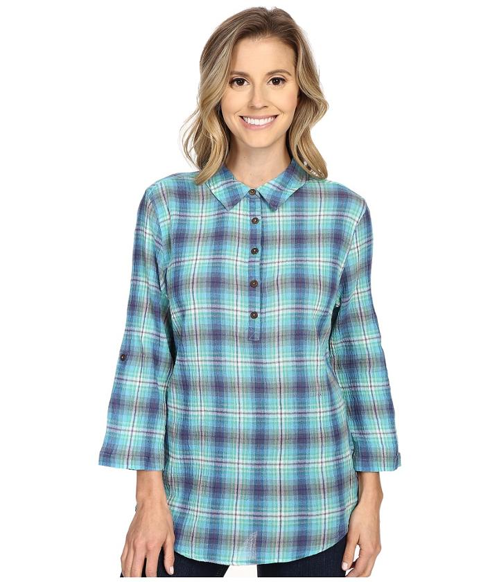 Royal Robbins - Oasis Plaid Pullover Top