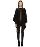 The Kooples - Poncho With Leather Neck