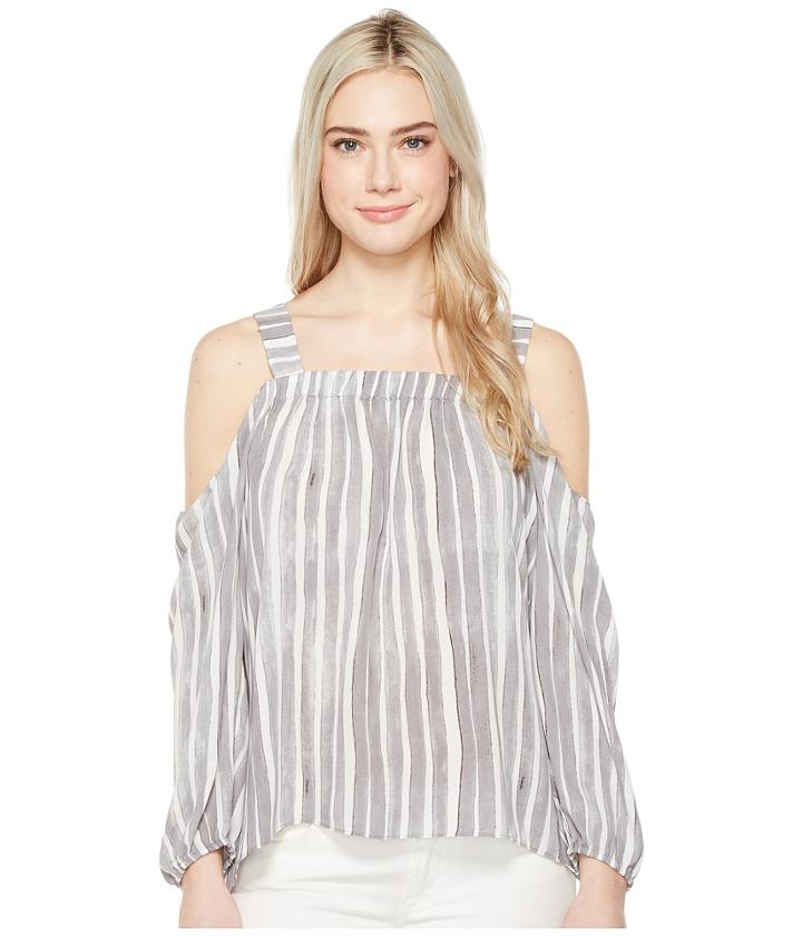 Vince Camuto - Long Sleeve Graceful Phrases Cold-shoulder Drape Blouse