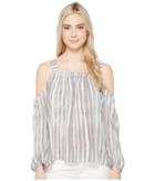 Vince Camuto - Long Sleeve Graceful Phrases Cold-shoulder Drape Blouse