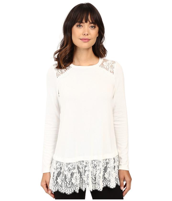 Karen Kane - Lace Yoke Inset Sweater
