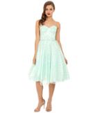 Unique Vintage - Swiss Dot Dandridge Strapless Dress