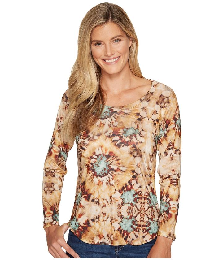 Nally &amp; Millie - Tie-dye Printed Long Sleeve Top