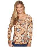Nally &amp; Millie - Tie-dye Printed Long Sleeve Top