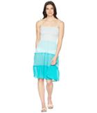 Bleu Rod Beattie - Smocked Bandeau Tiered Dress Cover-up