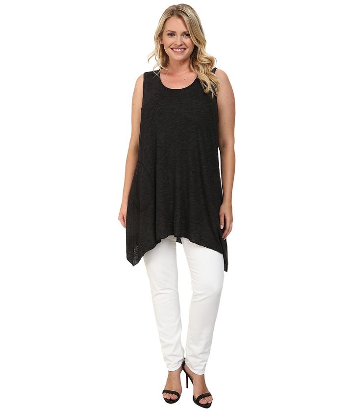 Allen Allen - Plus Size Angled Tank Top