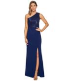 Adrianna Papell - One Shoulder Sequin Bodice Gown