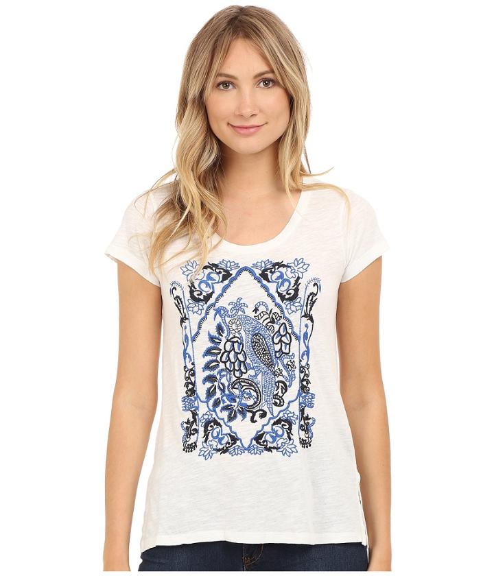 Lucky Brand - Embroidered Bird Top