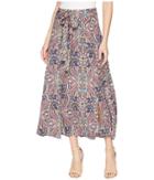 Tribal - Printed 36 Maxi Skirt With Front Panel Slits