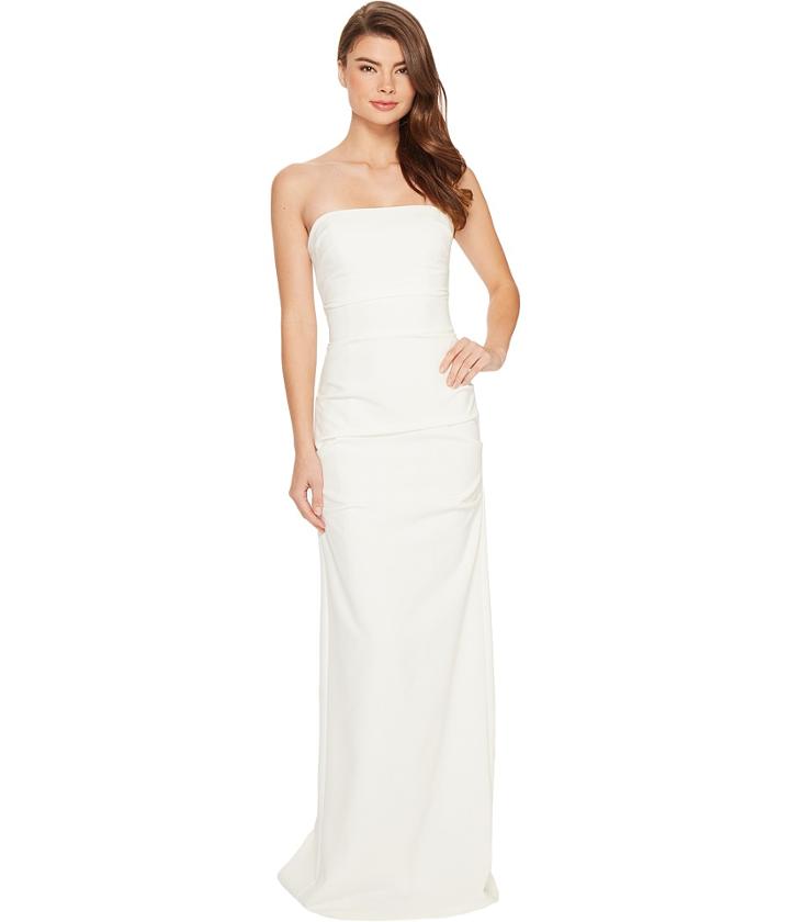 Nicole Miller - Felix Techy Crepe Strapless Gown